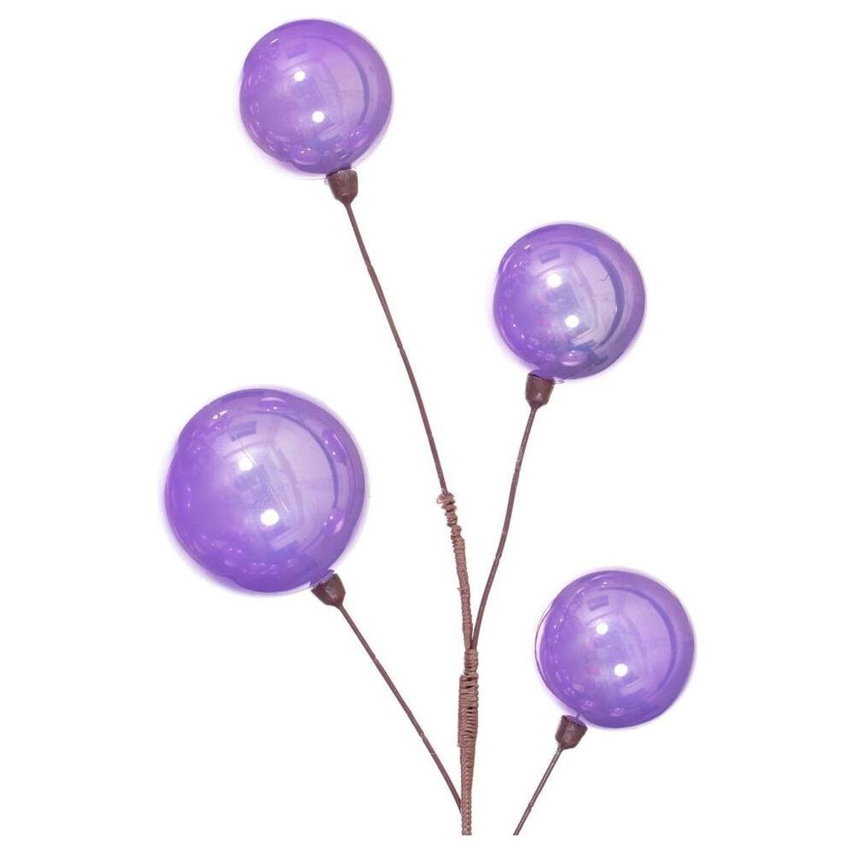 Shop For Lavender Pearl Assorted Finish Branch Ball Ornament Garland at Michelle's aDOORable Creations