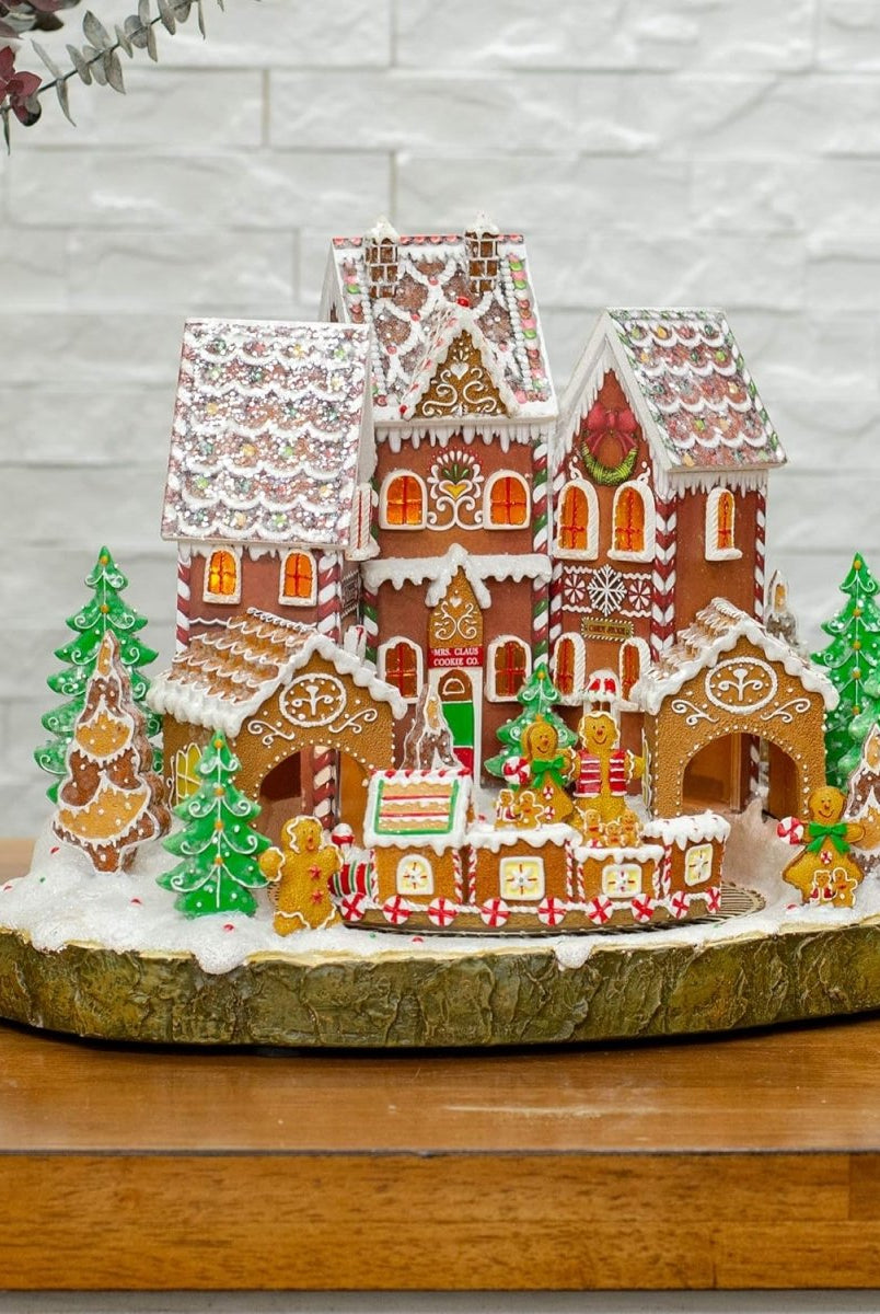 Shop For LED Gingerbread Musical House and Train at Michelle's aDOORable Creations