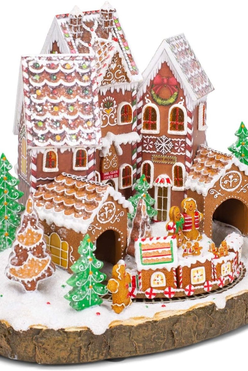 Shop For LED Gingerbread Musical House and Train at Michelle's aDOORable Creations