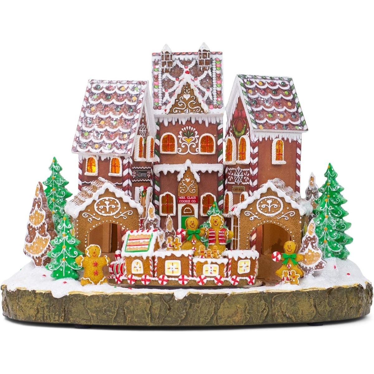 Shop For LED Gingerbread Musical House and Train at Michelle's aDOORable Creations
