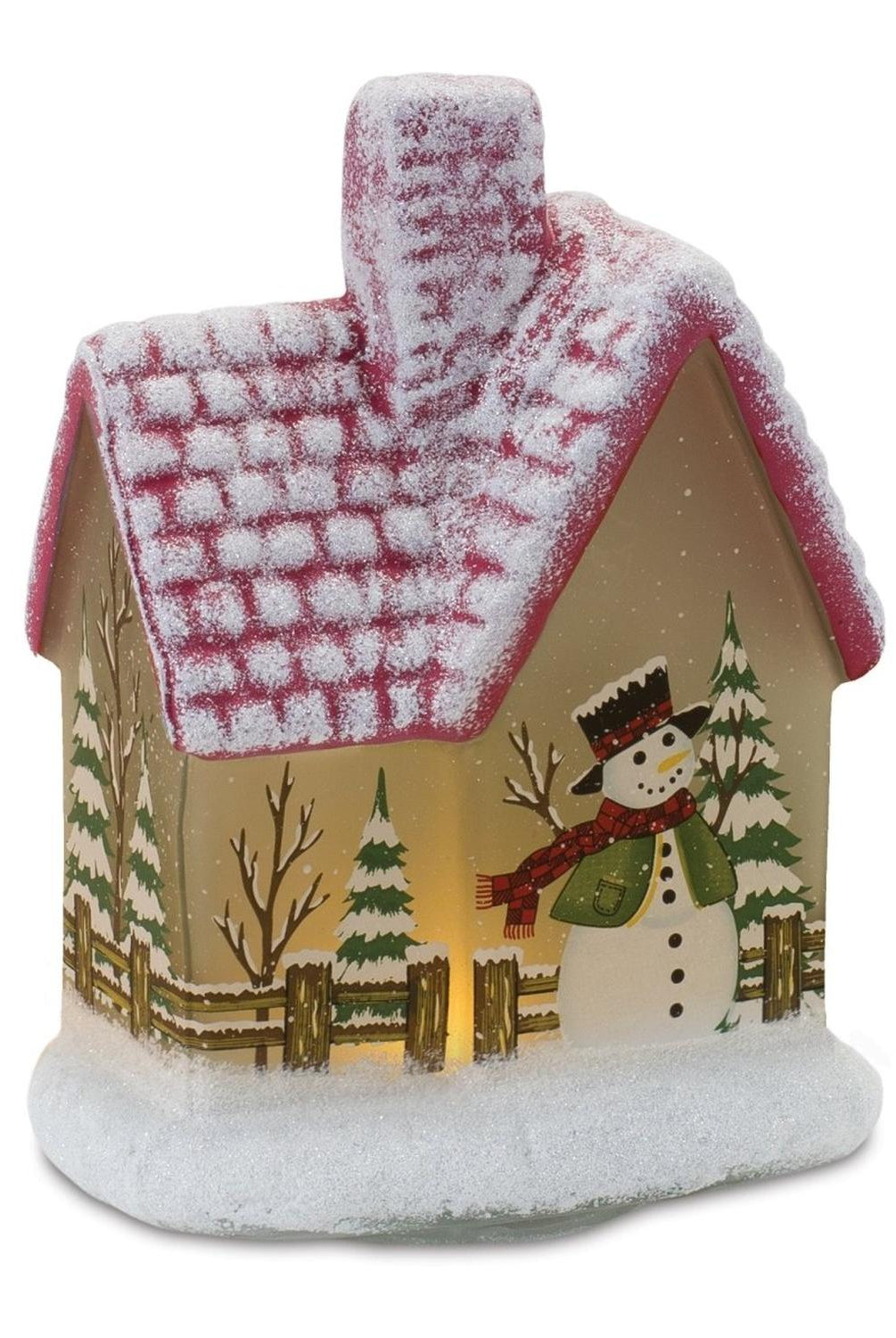 Shop For LED Lighted House with Snowman (Set of 2) at Michelle's aDOORable Creations