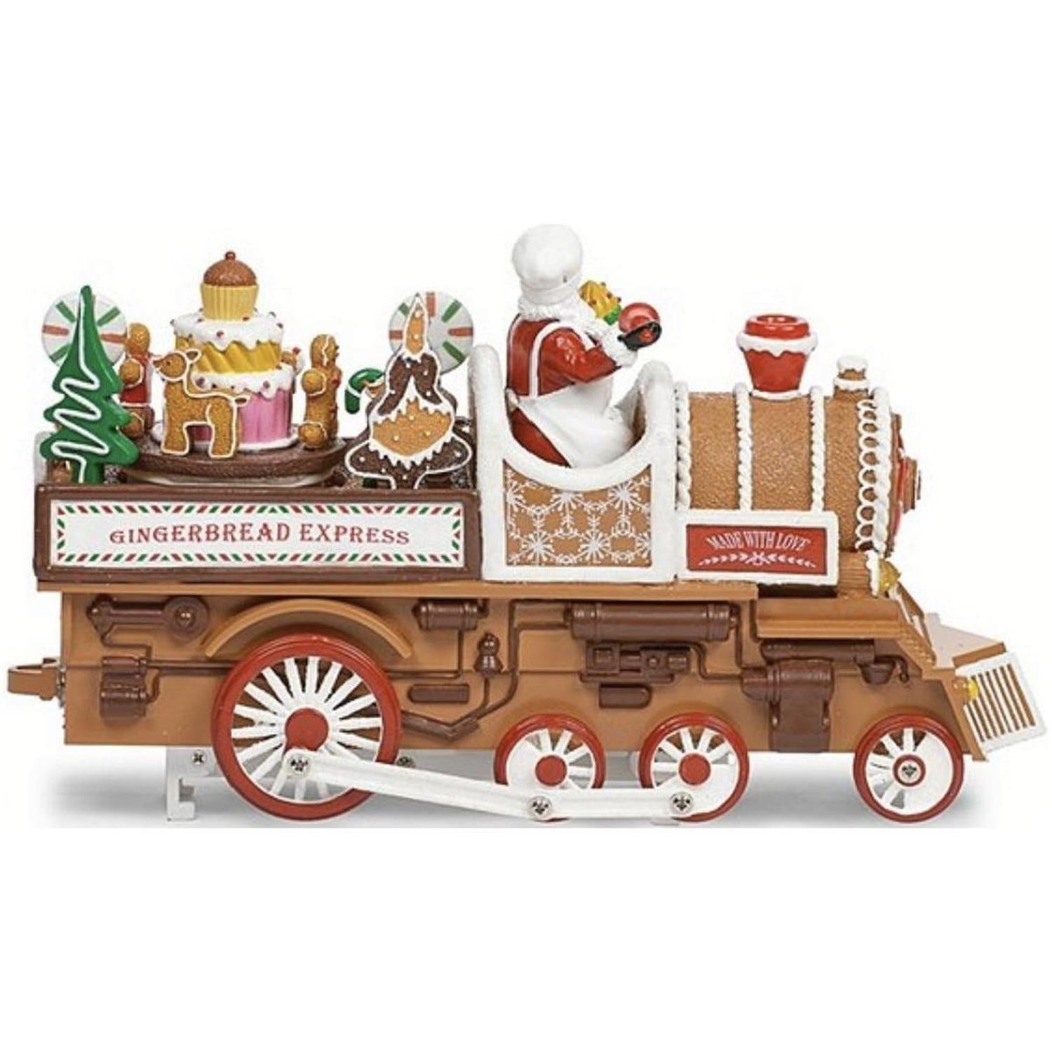 LED Musical Rotating Gingerbread Train