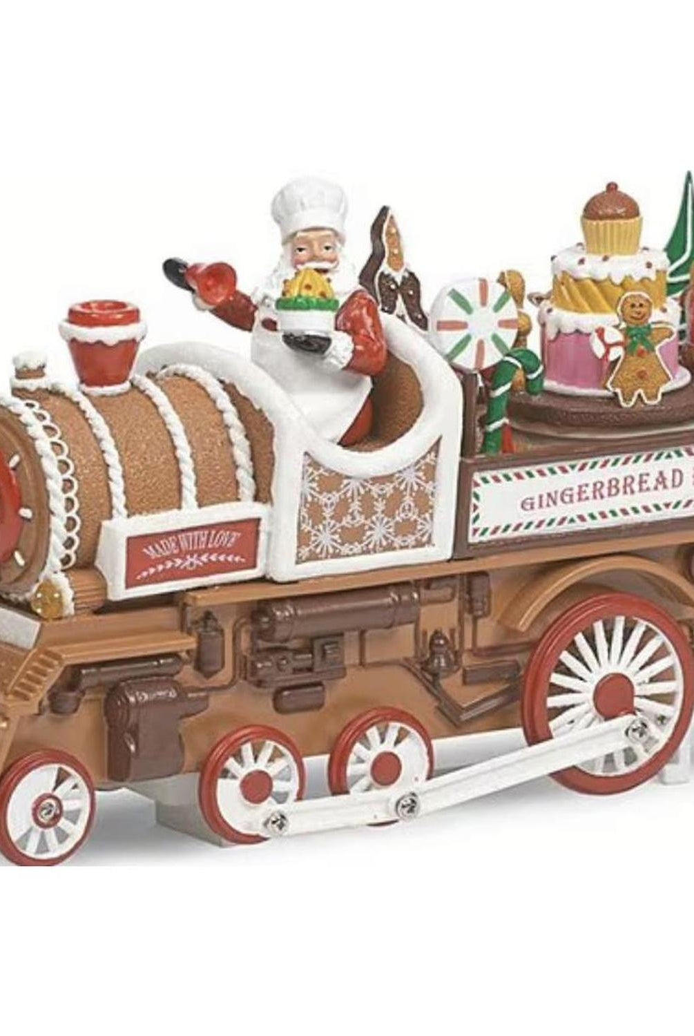 LED Musical Rotating Gingerbread Train