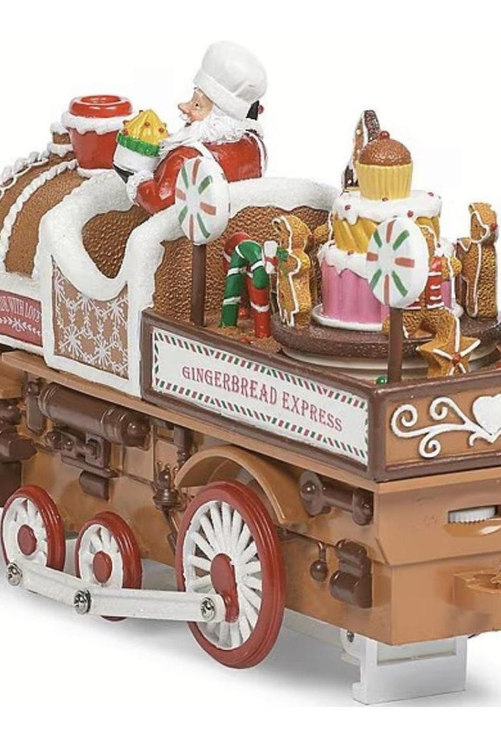 LED Musical Rotating Gingerbread Train