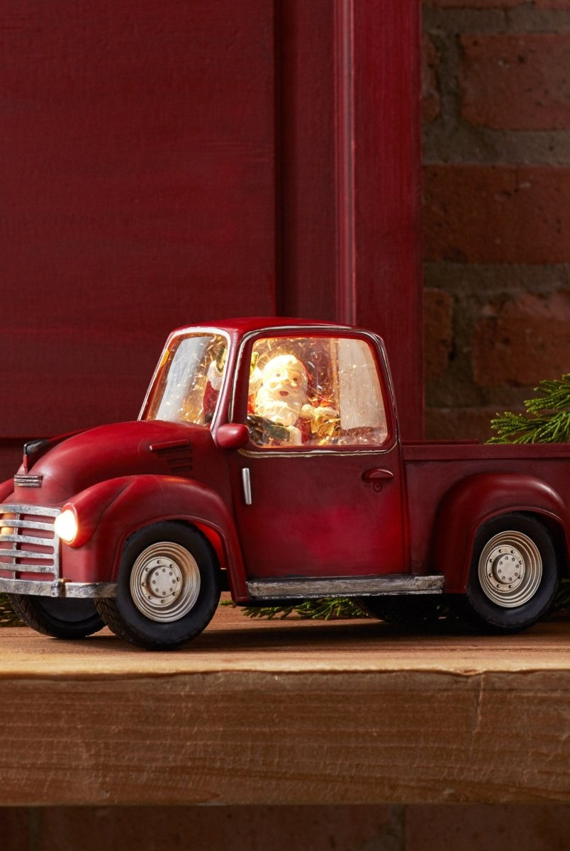 Shop For LED Snow Globe Truck with Santa 11.25"L at Michelle's aDOORable Creations