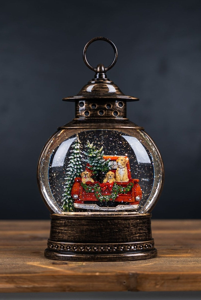 Shop For LED Snow Globe with Pickup Truck 11.5"H at Michelle's aDOORable Creations