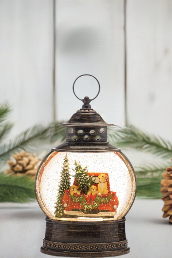 Shop For LED Snow Globe with Pickup Truck 11.5"H at Michelle's aDOORable Creations