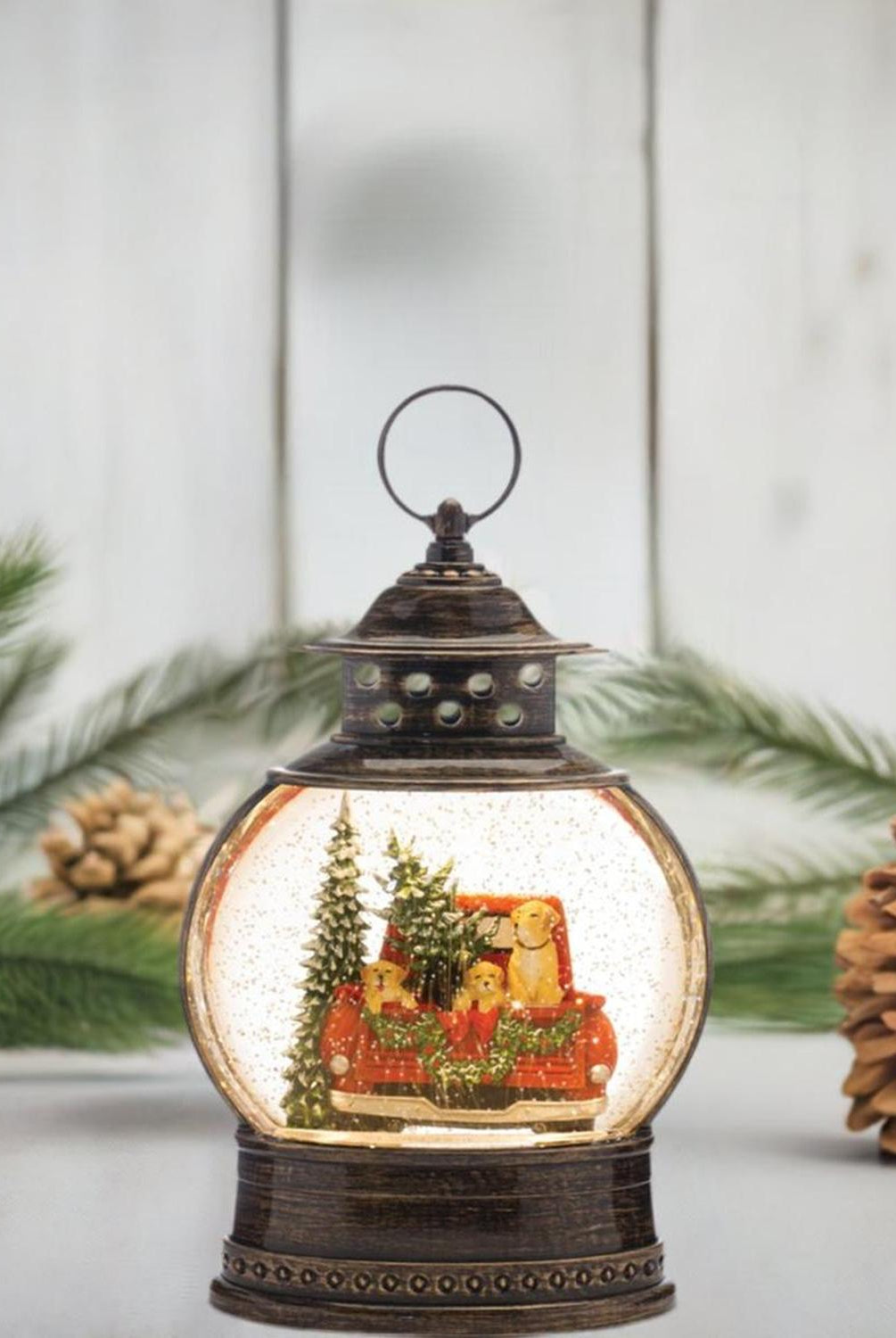 Shop For LED Snow Globe with Pickup Truck 11.5"H at Michelle's aDOORable Creations