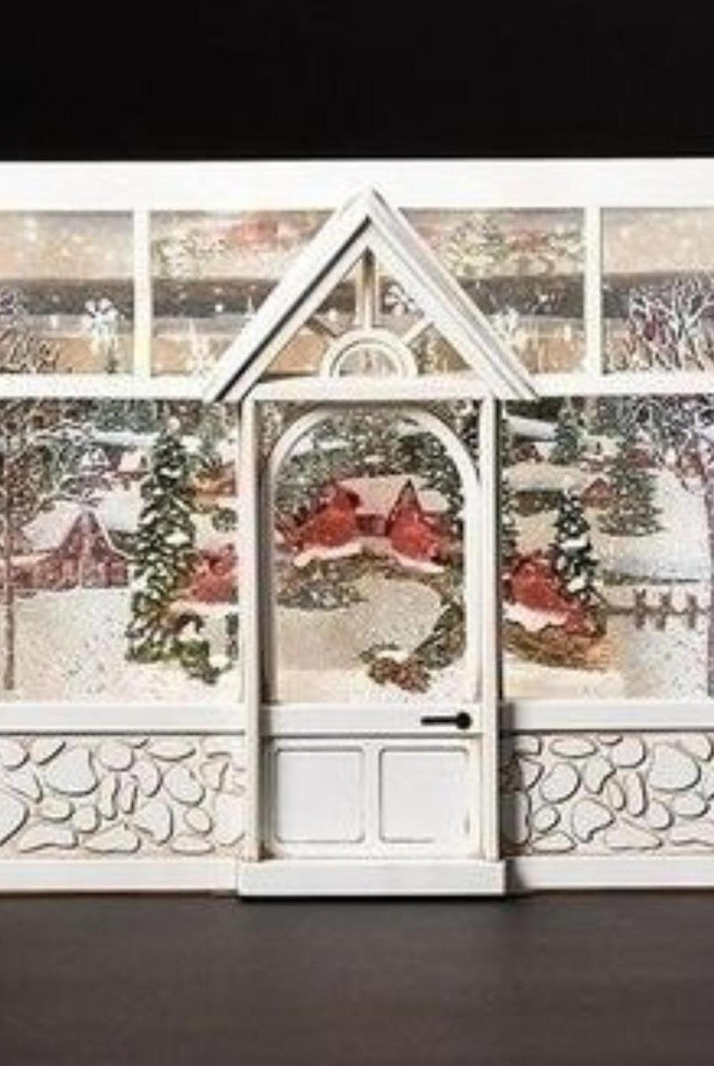 Shop For LED Swirl Greenhouse with Cardinals Snow Scene Figurine at Michelle's aDOORable Creations