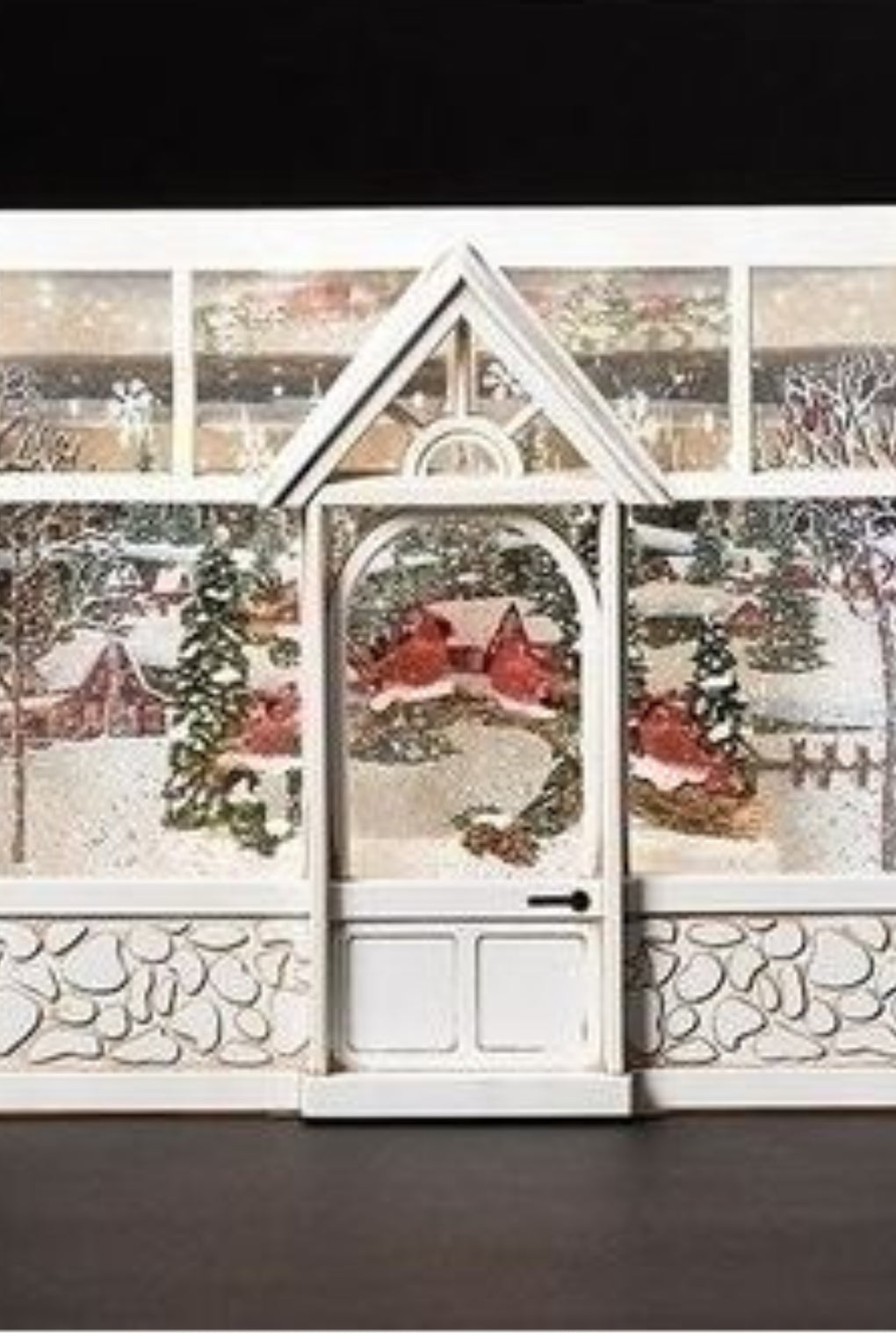 Shop For LED Swirl Greenhouse with Cardinals Snow Scene Figurine at Michelle's aDOORable Creations