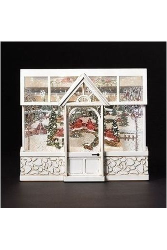 Shop For LED Swirl Greenhouse with Cardinals Snow Scene Figurine at Michelle's aDOORable Creations