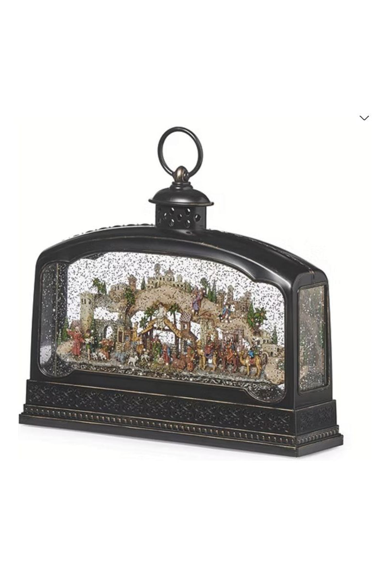 Shop For Led Swirl Nativity Music Lantern at Michelle's aDOORable Creations