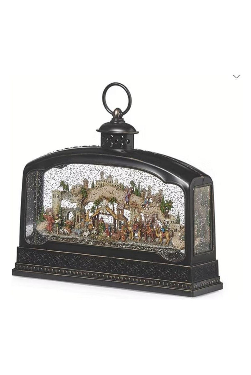 Shop For Led Swirl Nativity Music Lantern at Michelle's aDOORable Creations