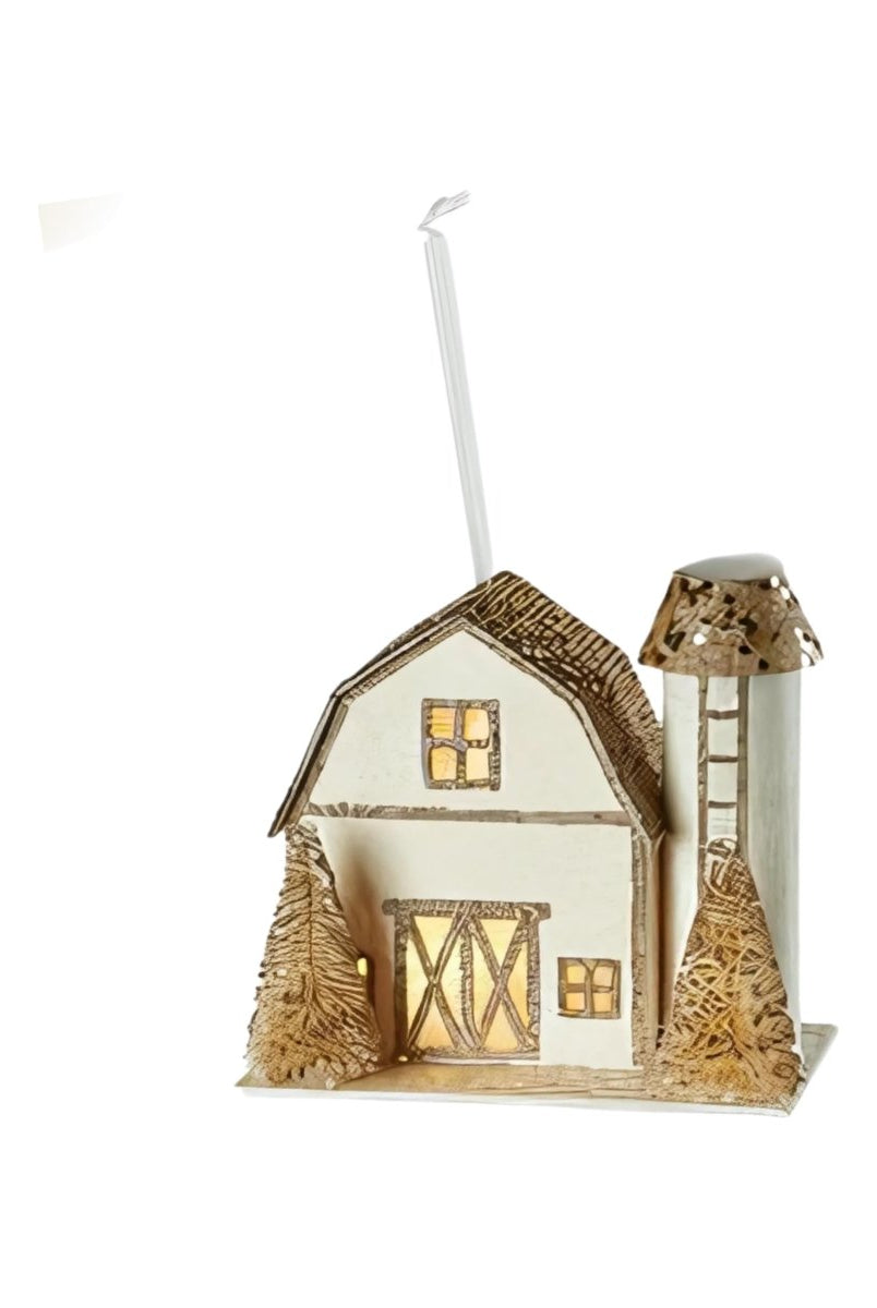 Shop For Lighted Glittered Village Ornaments