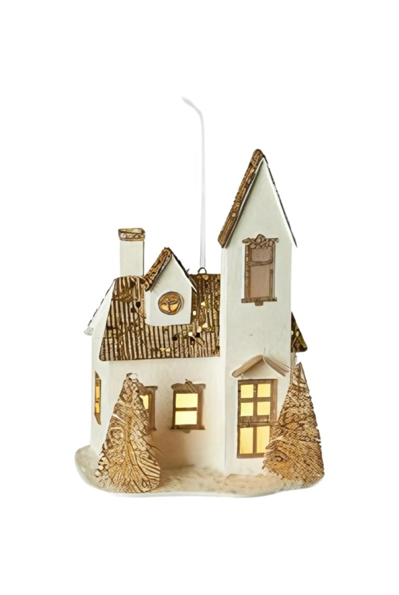 Shop For Lighted Glittered Village Ornaments