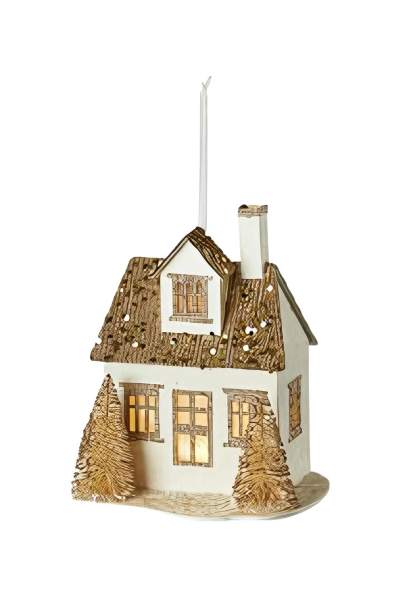 Shop For Lighted Glittered Village Ornaments