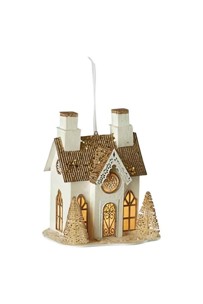 Shop For Lighted Glittered Village Ornaments
