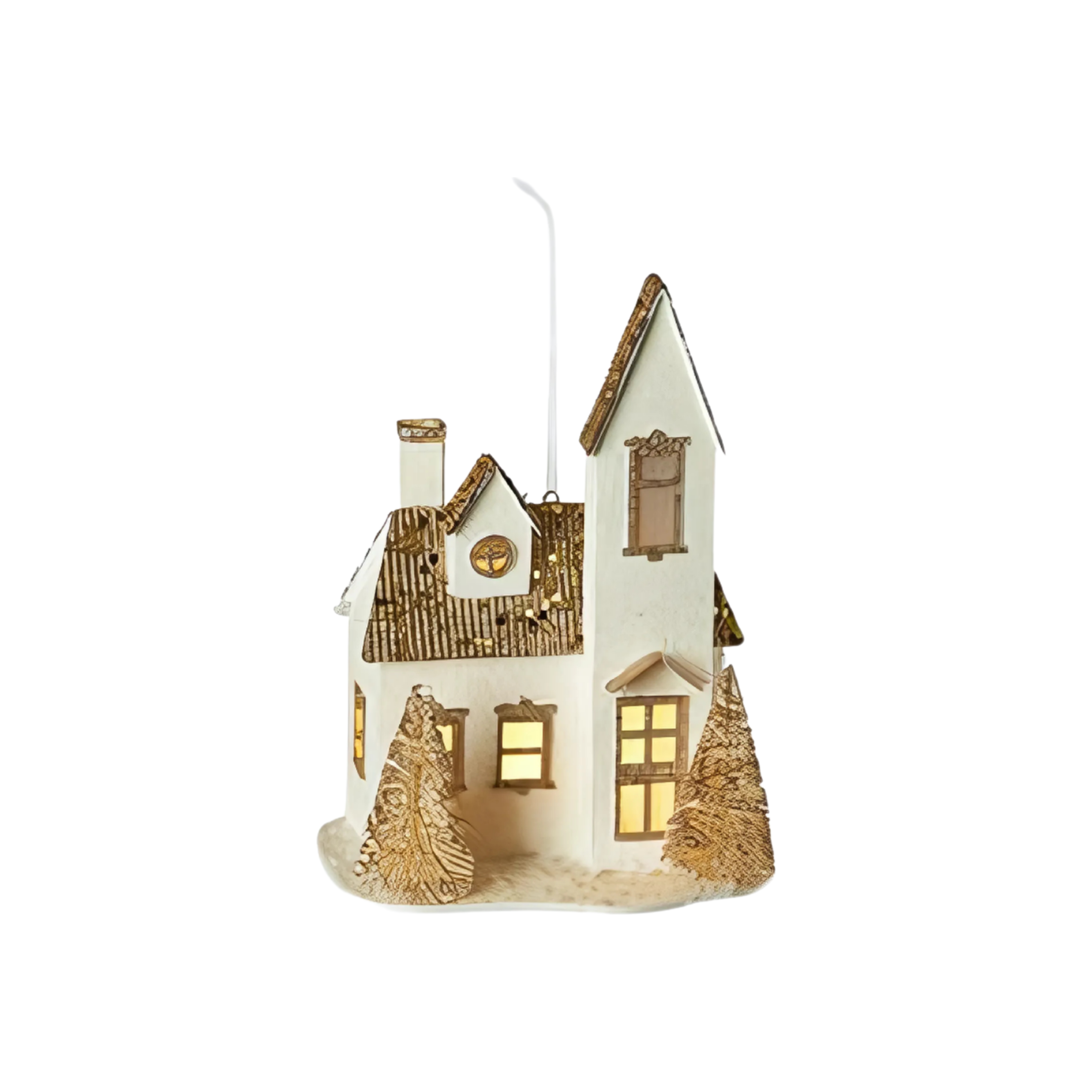 Shop For Lighted Glittered Village Ornaments