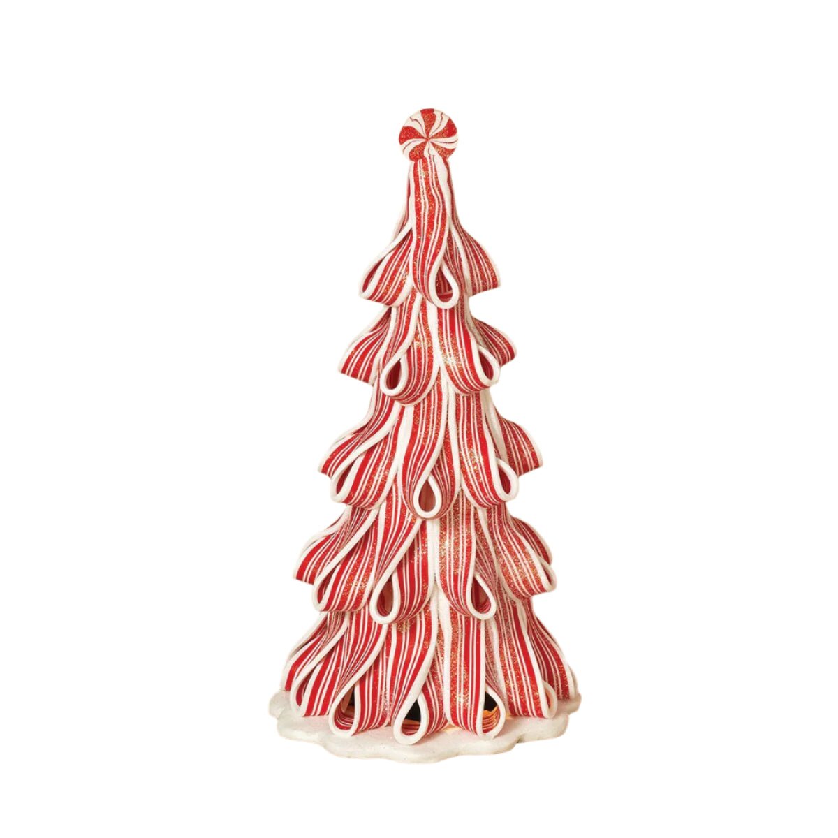 Shop For Lighted Tall Peppermint Ribbon Tree