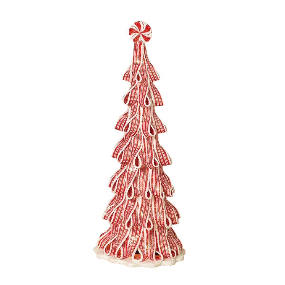 Shop For Lighted Tall Peppermint Ribbon Tree