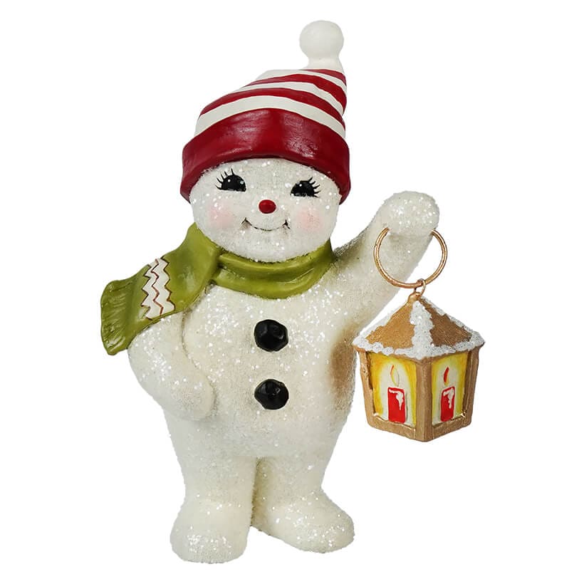 Lighting the Way Snowman Figurine