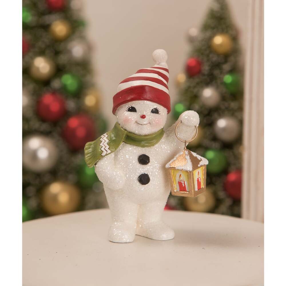 Lighting the Way Snowman Figurine