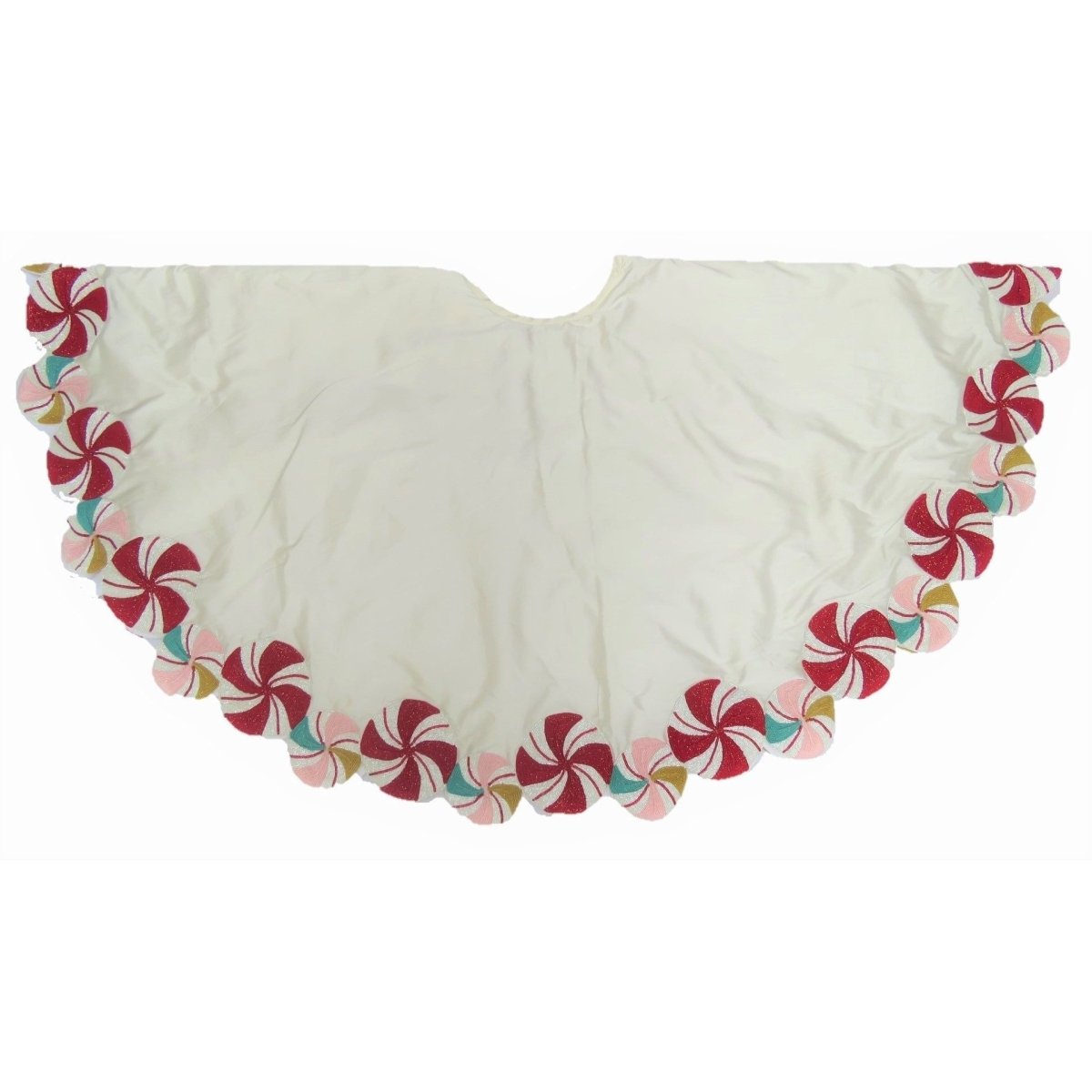 Shop For LIMITED EDITION Candy Swirl Hand Beaded Christmas Tree Skirt Arcadia Home