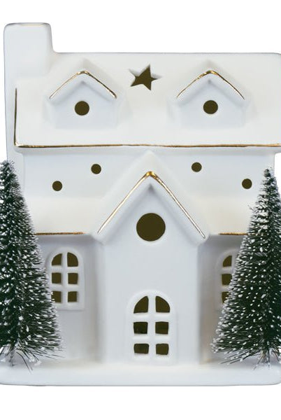 Shop For Lit Ceramic House With Trees