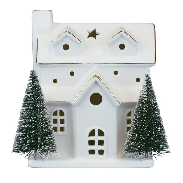 Shop For Lit Ceramic House With Trees