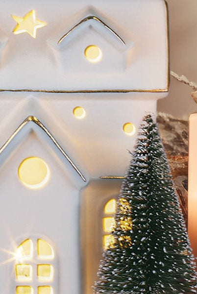 Shop For Lit Ceramic House With Trees
