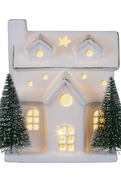 Shop For Lit Ceramic House With Trees