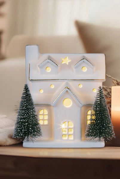 Shop For Lit Ceramic House With Trees