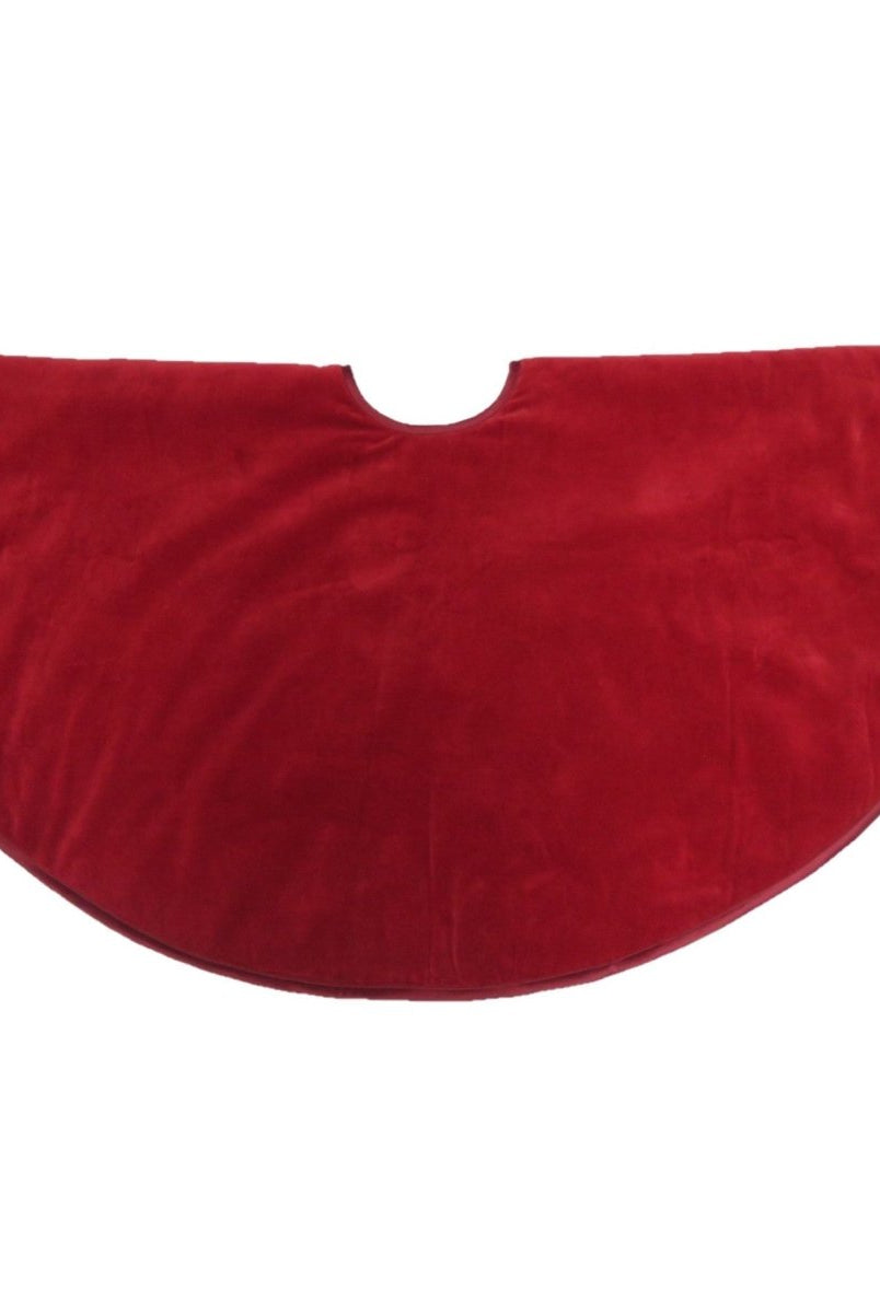Shop For Luxurious Classic Velvet Garnet Red Christmas Tree Skirt 60" Arcadia Home
