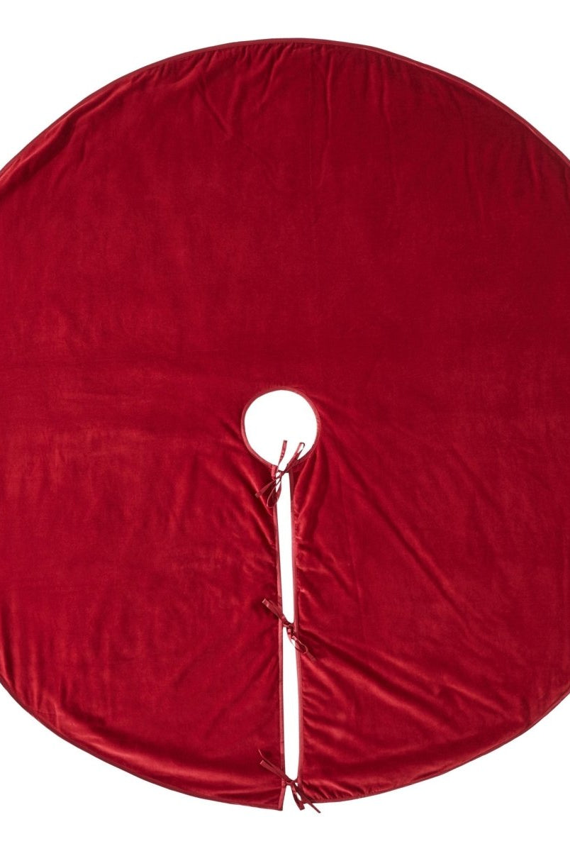 Shop For Luxurious Classic Velvet Garnet Red Christmas Tree Skirt 60" Arcadia Home