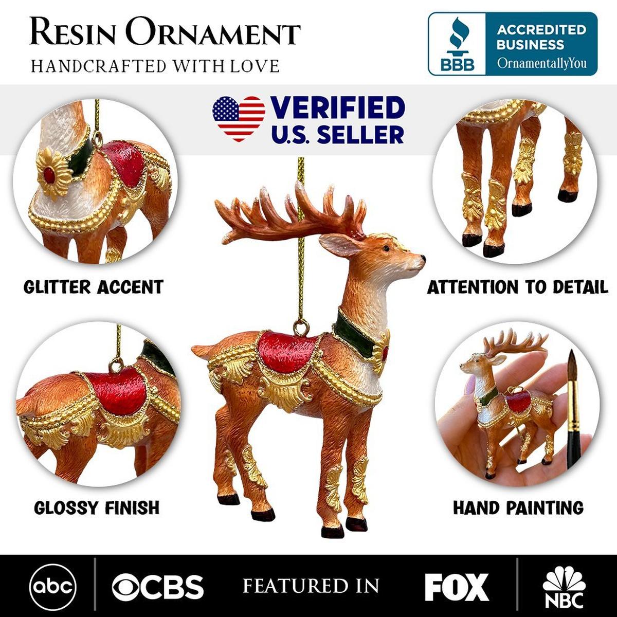Shop For Majestic Deer in Gold Armor Ornament, Regal Christmas Tree Decor