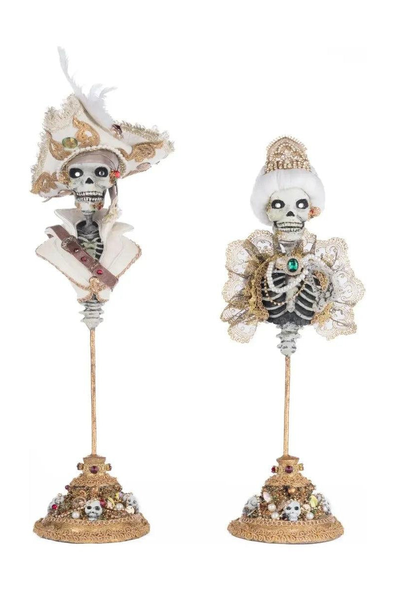 Shop For Male and Female Skeleton Bust Tabletop Set of 2