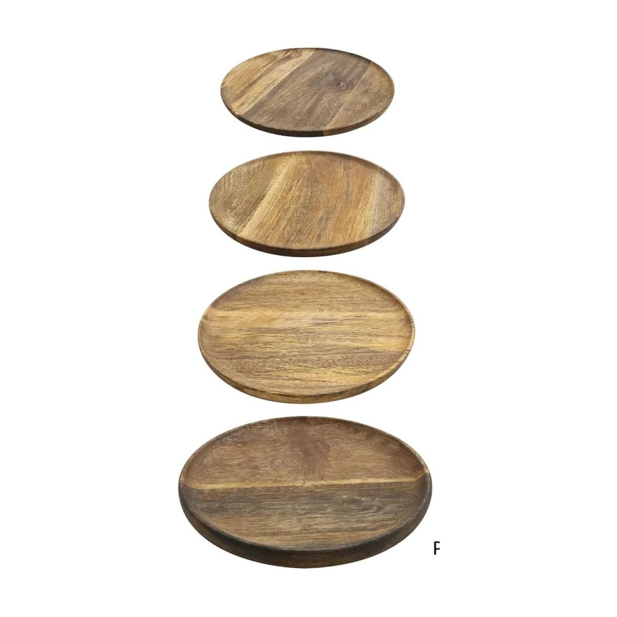 Shop For Mango Wood Round Platter (Set of 4)