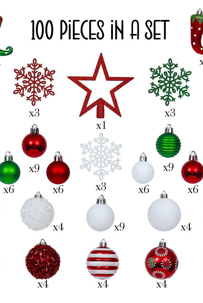 Shop For Mega Elf Christmas Ornament Assortment 100 Piece Set