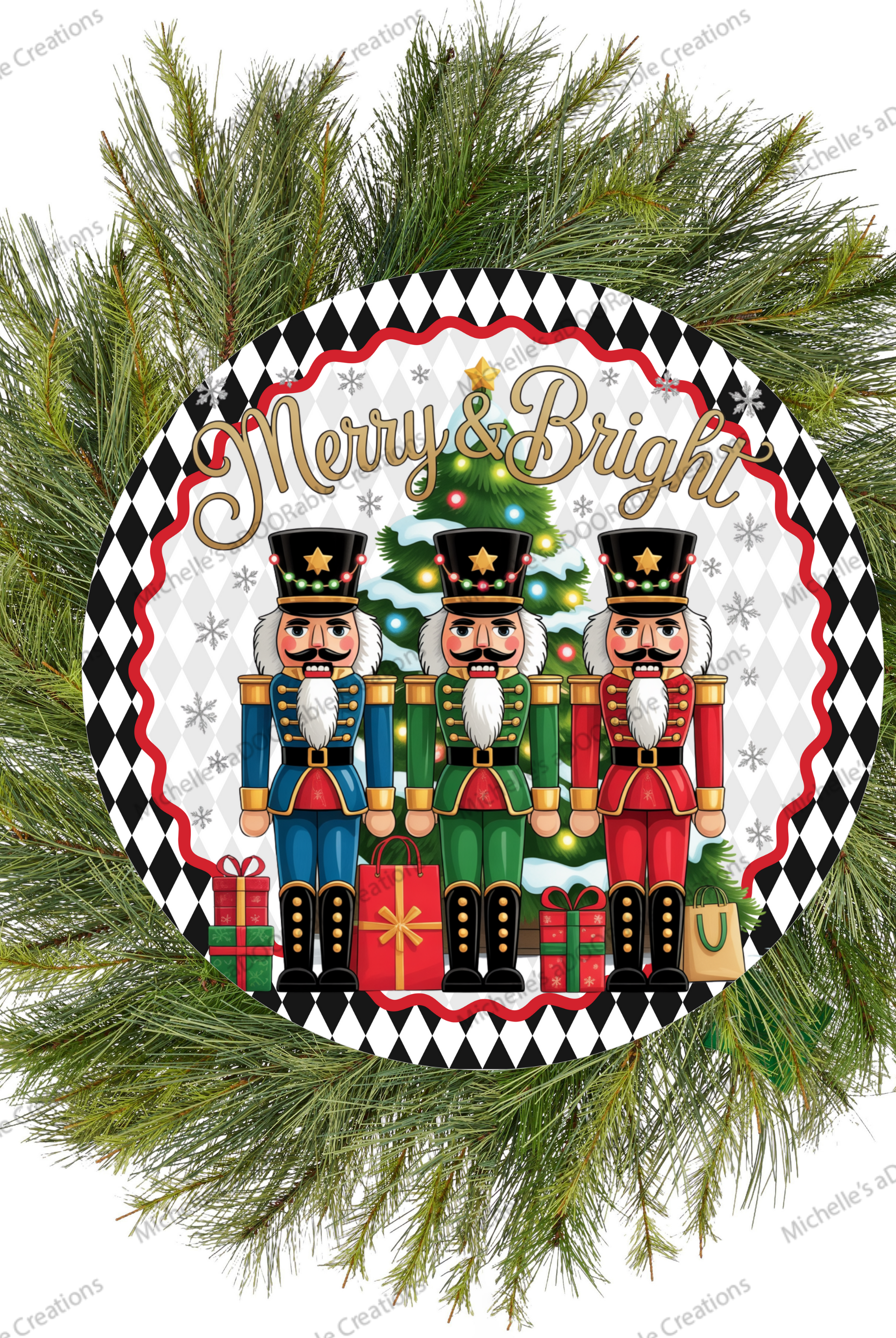 Shop For Merry and Bright Nutcracker Round Sign