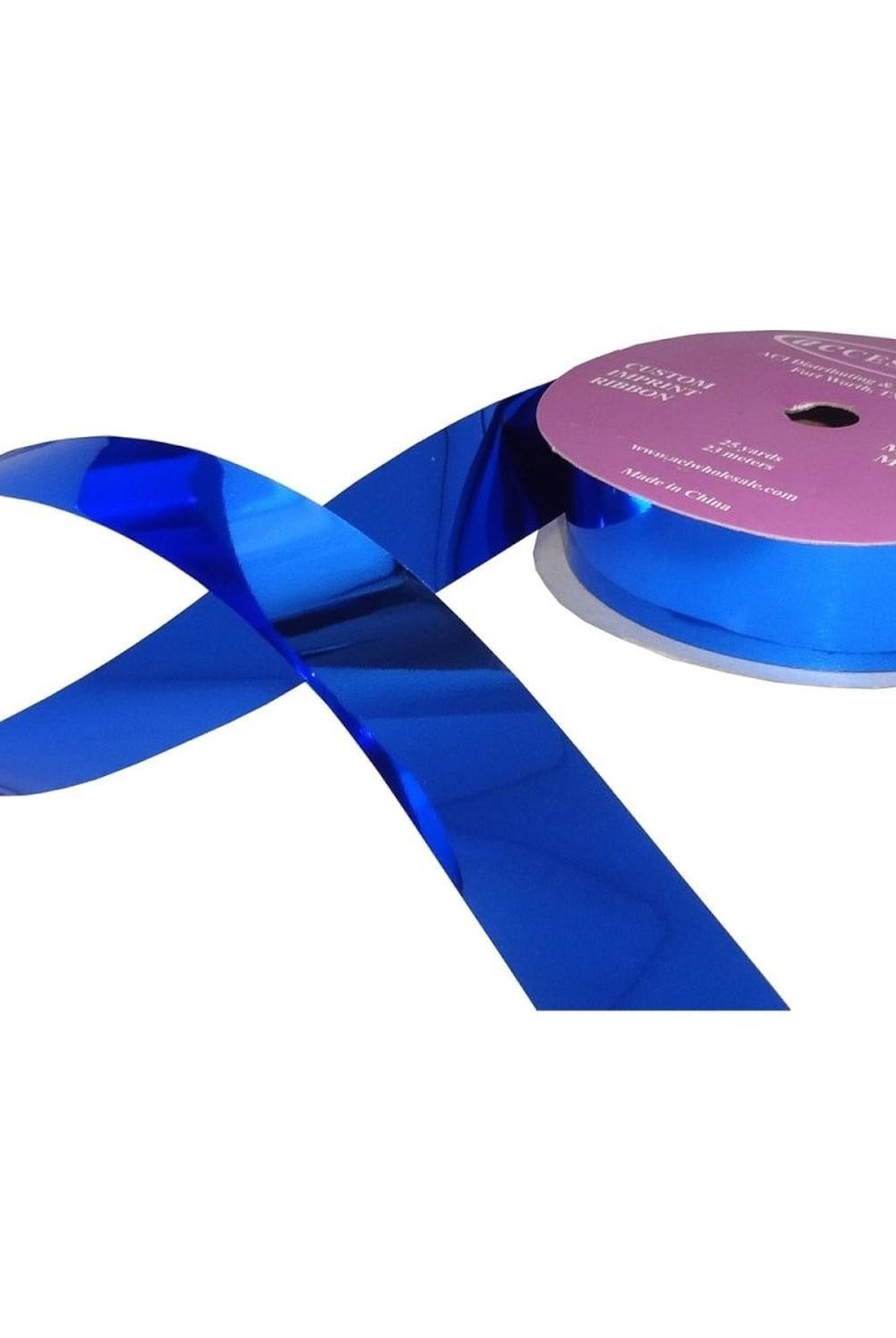 Shop For Metallic Non - Wired Ribbon: Royal (Size 5)