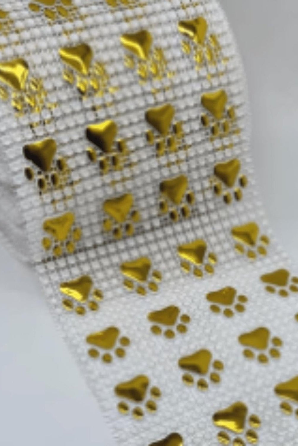 Shop For Metallic Paw & Rhinestone Bling Ribbon (10 Yards)
