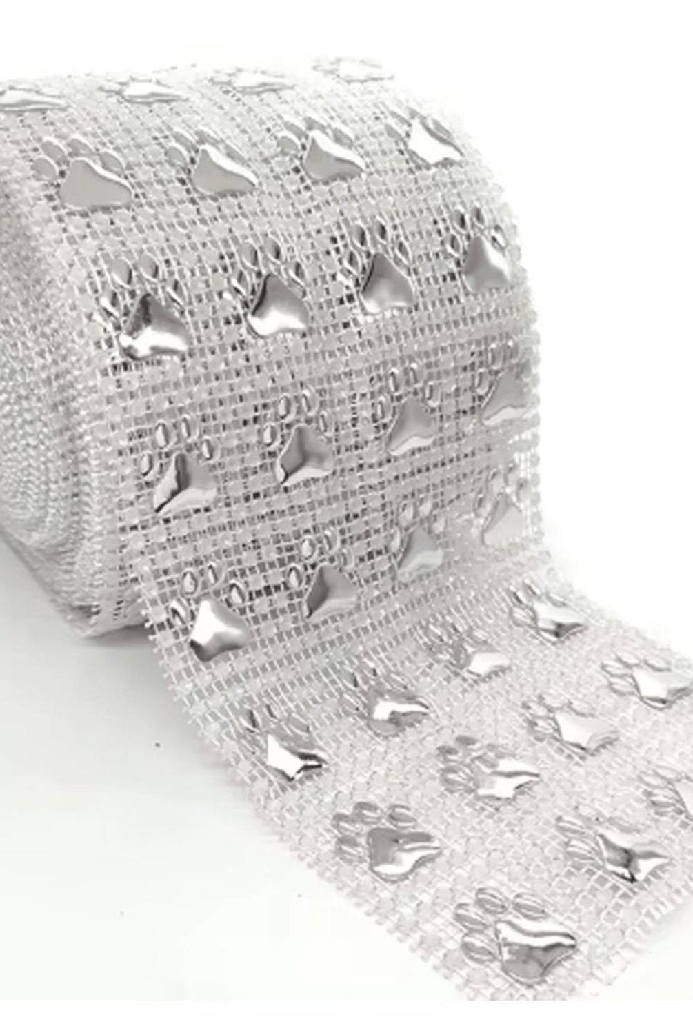 Shop For Metallic Paw & Rhinestone Bling Ribbon (10 Yards)