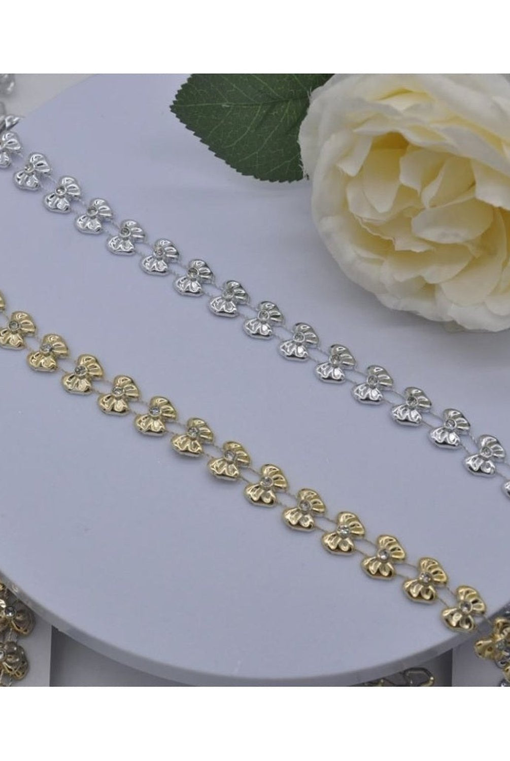 Shop For Mini Bow Bling Jewels: Silver (10 Yards)