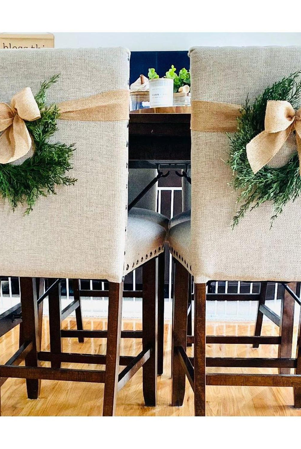 Mini Christmas Cabinet Wreath