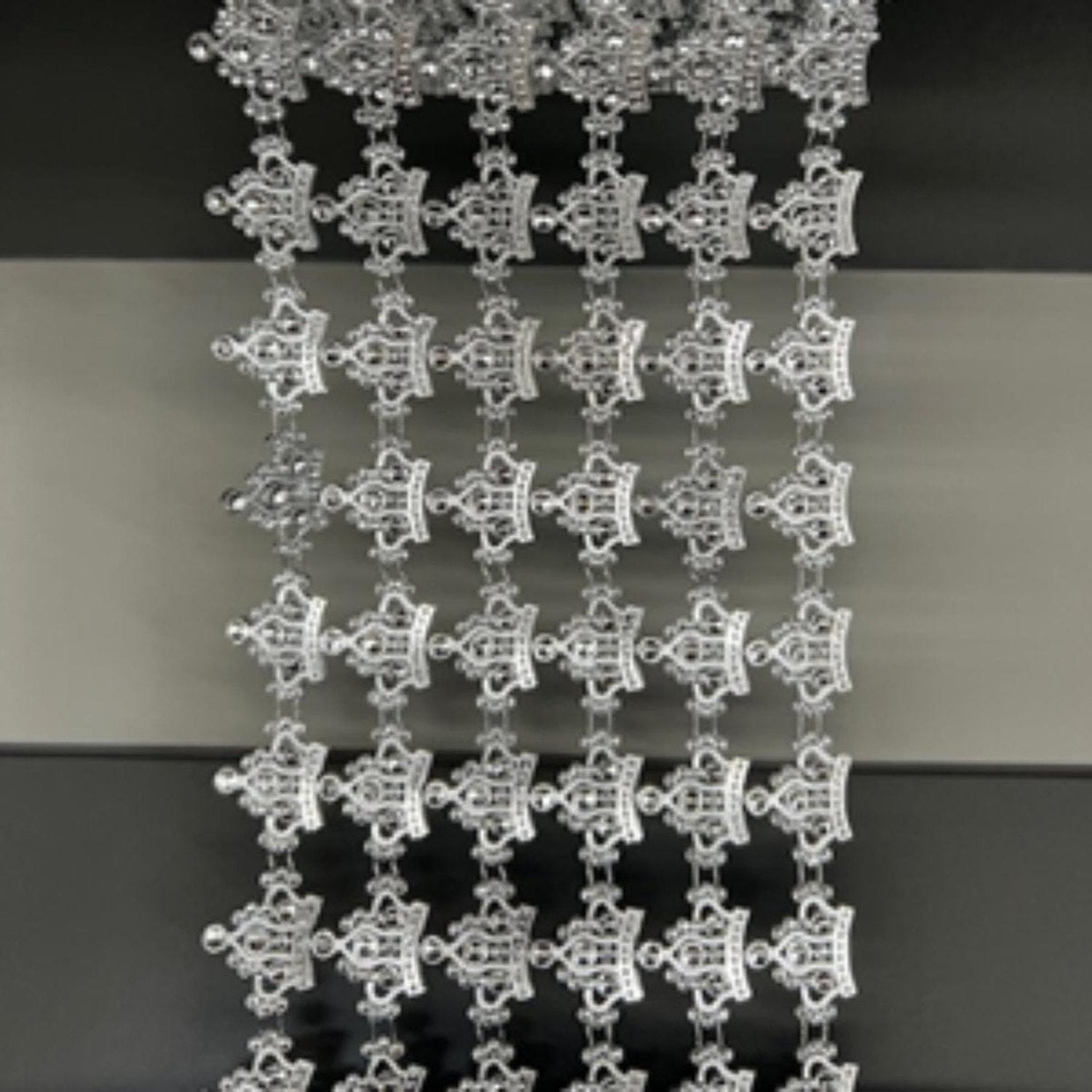 Shop For Mini Crown Bling Jewels: Silver (10 Yards)