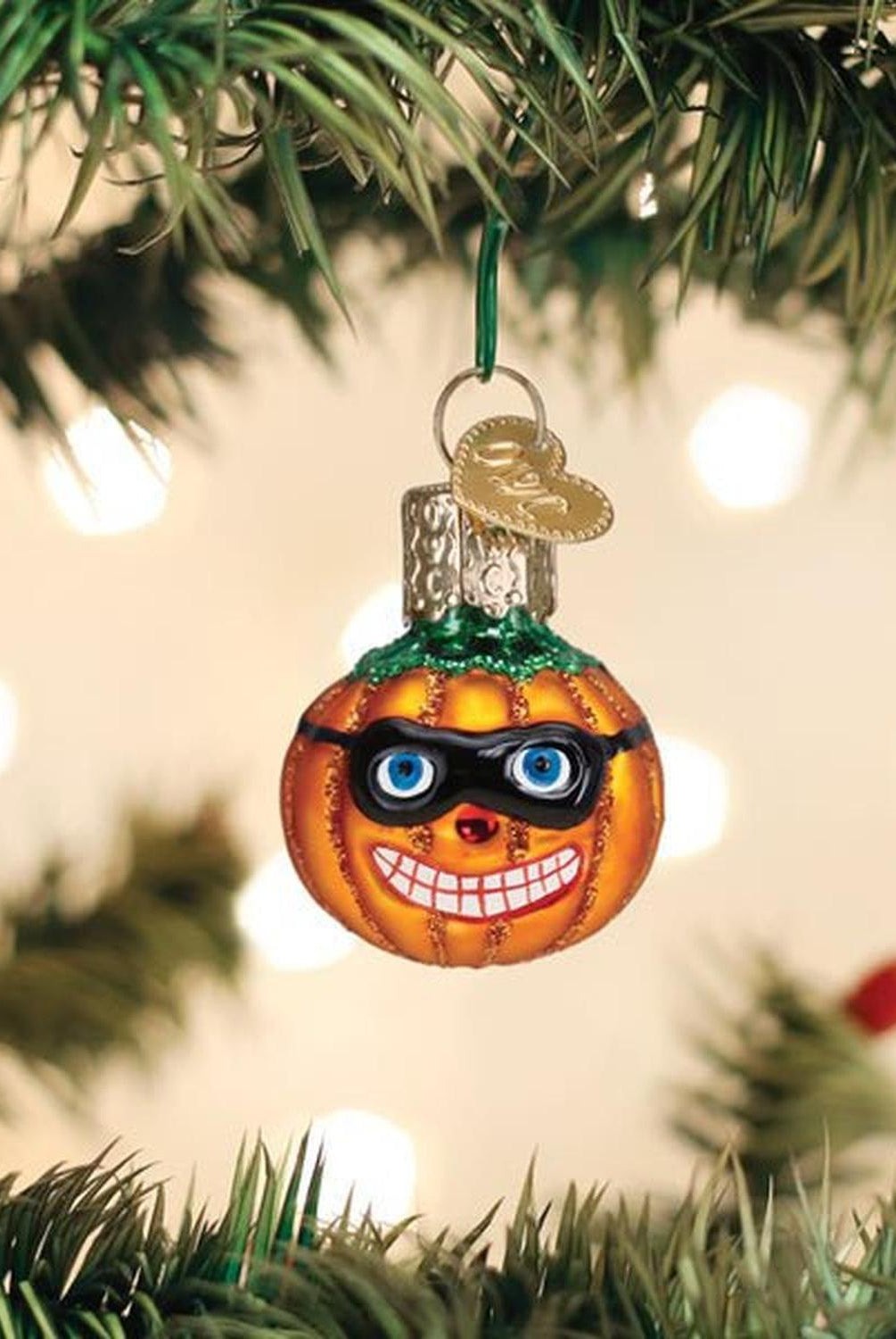 Mini Masked Jack O'lantern Ornament
