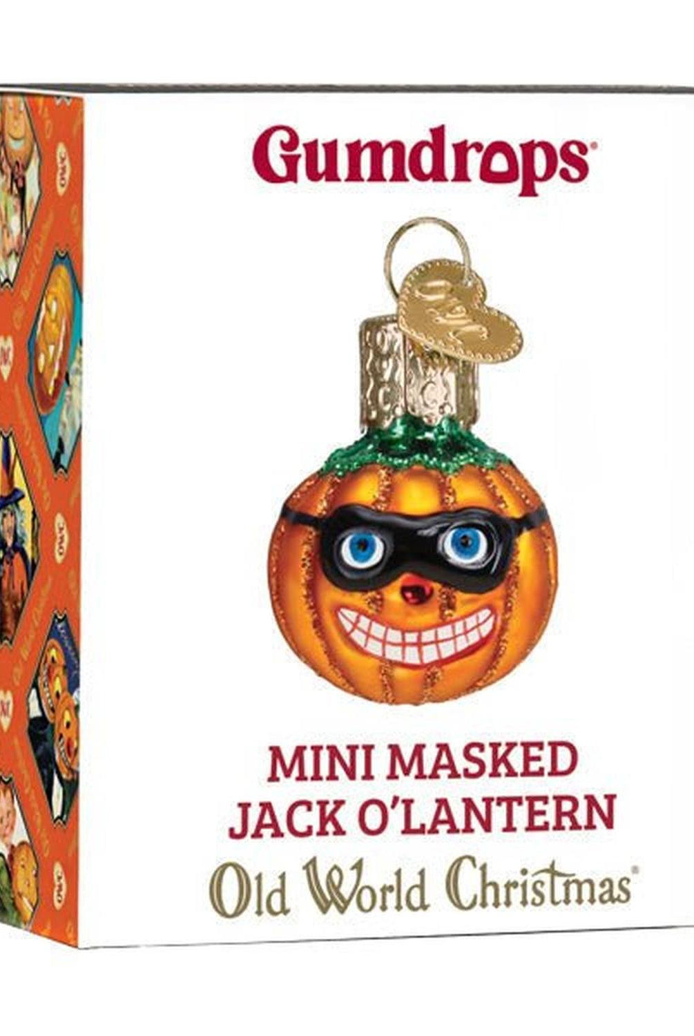 Mini Masked Jack O'lantern Ornament