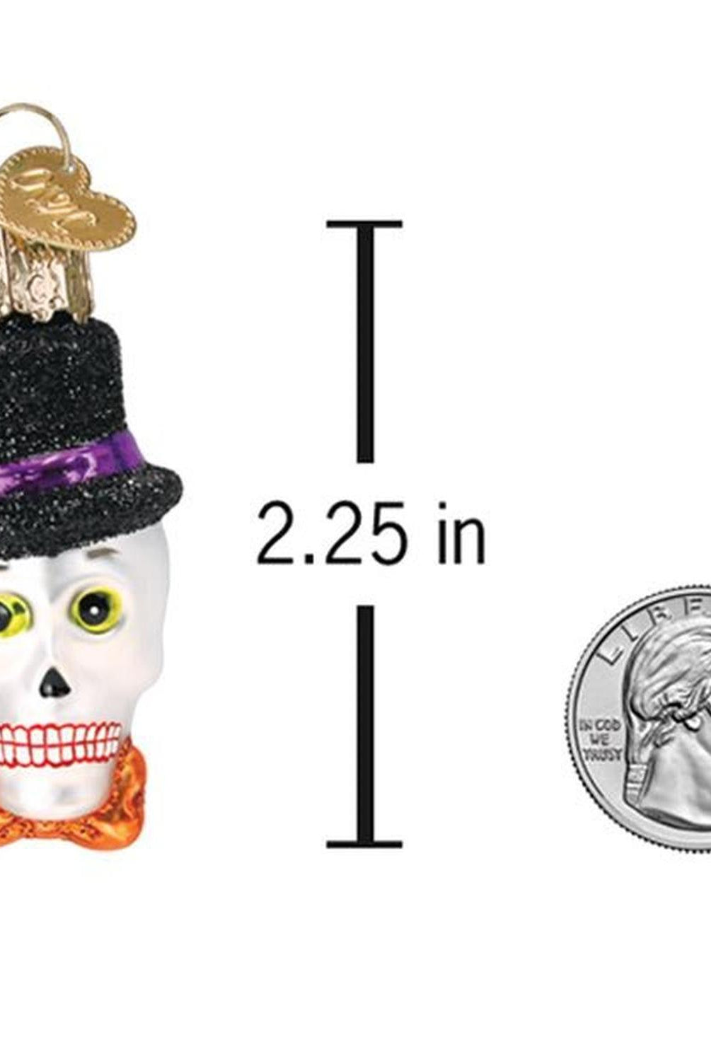 Mini Top Hat Skeleton Ornament