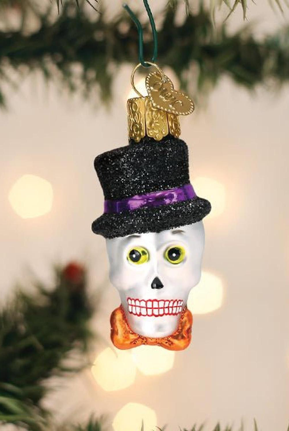 Mini Top Hat Skeleton Ornament