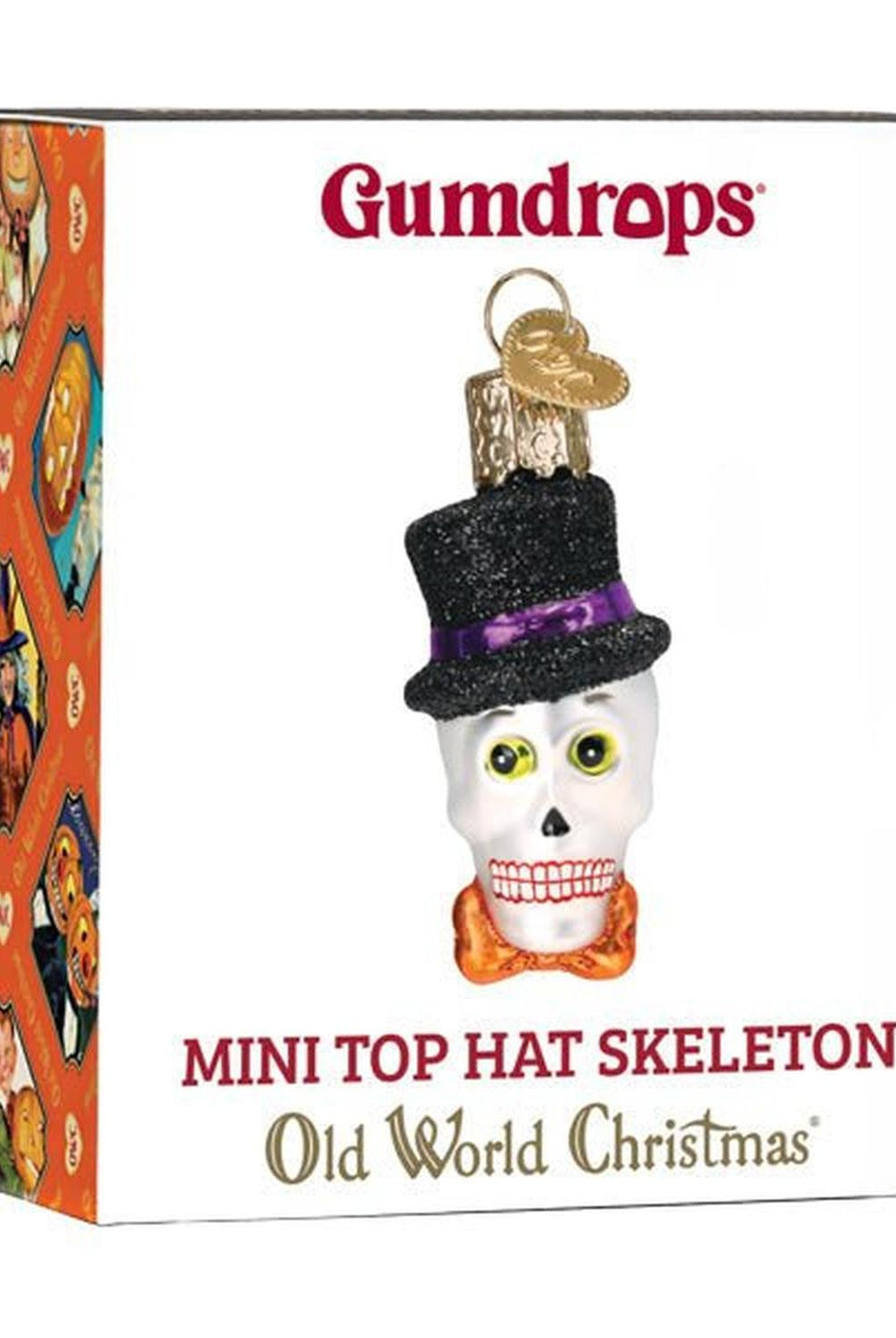 Mini Top Hat Skeleton Ornament